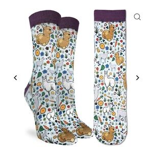 NWOT- Women’s Floral Llama Socks